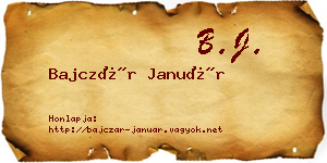 Bajczár Január névjegykártya